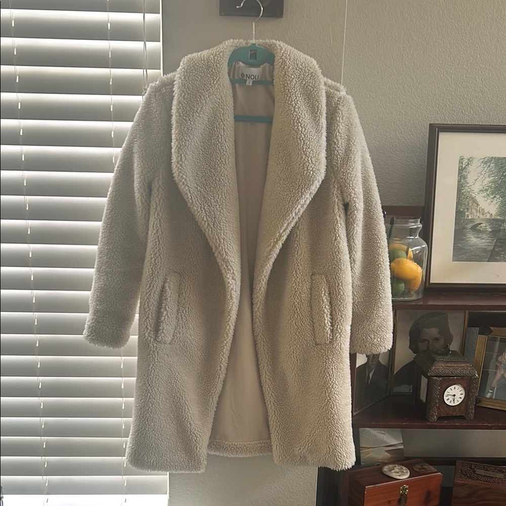 Women's Noli - Beige lined Teddy Coat